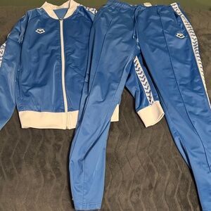 Arena Mens Track Set Jacket and Pants TrackSuit Large- Retro Vibes Matching Set